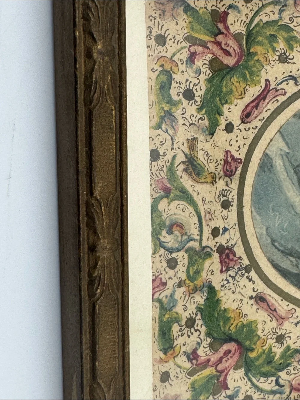 Vintage Wooden Frame Portrait Wall Art